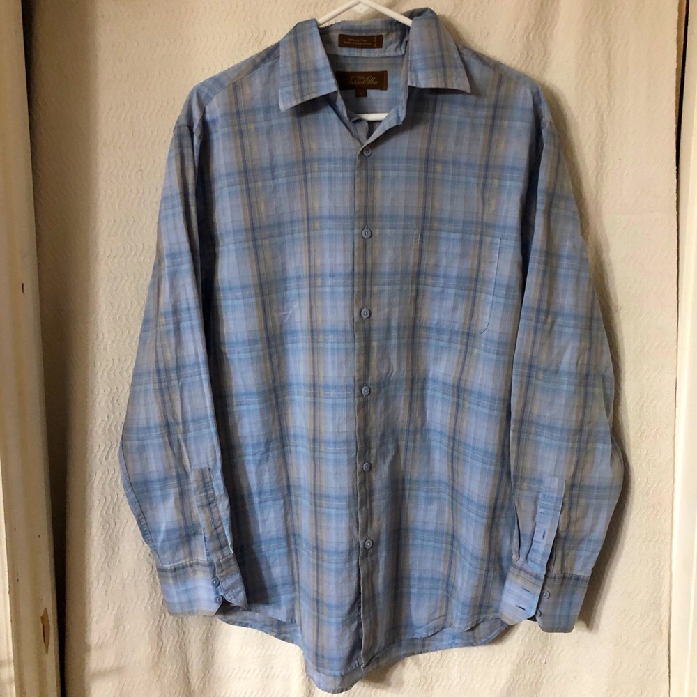 Men’s Tasso Elba Long Sleeve Dress Shirt (A1)